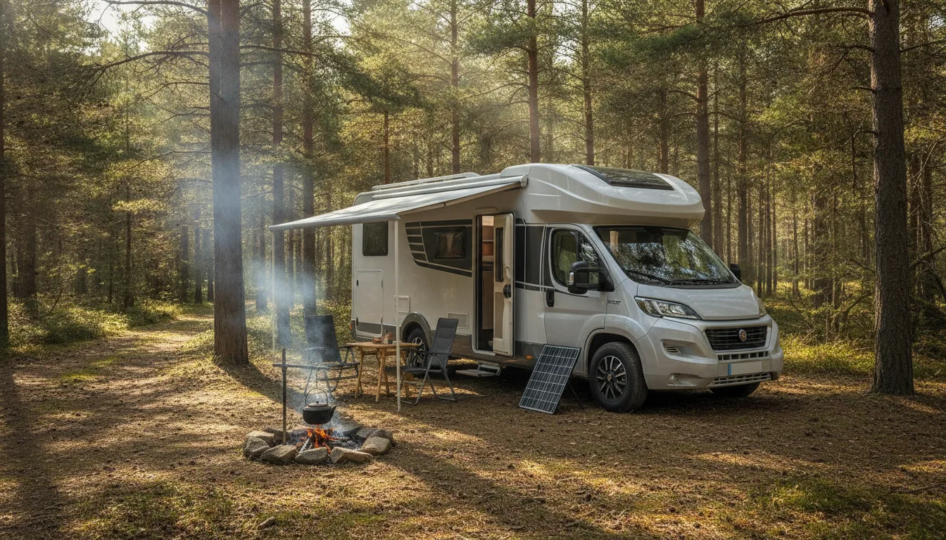 Teilintegriert Wohnmobil, Symbolbild · KI-generiert