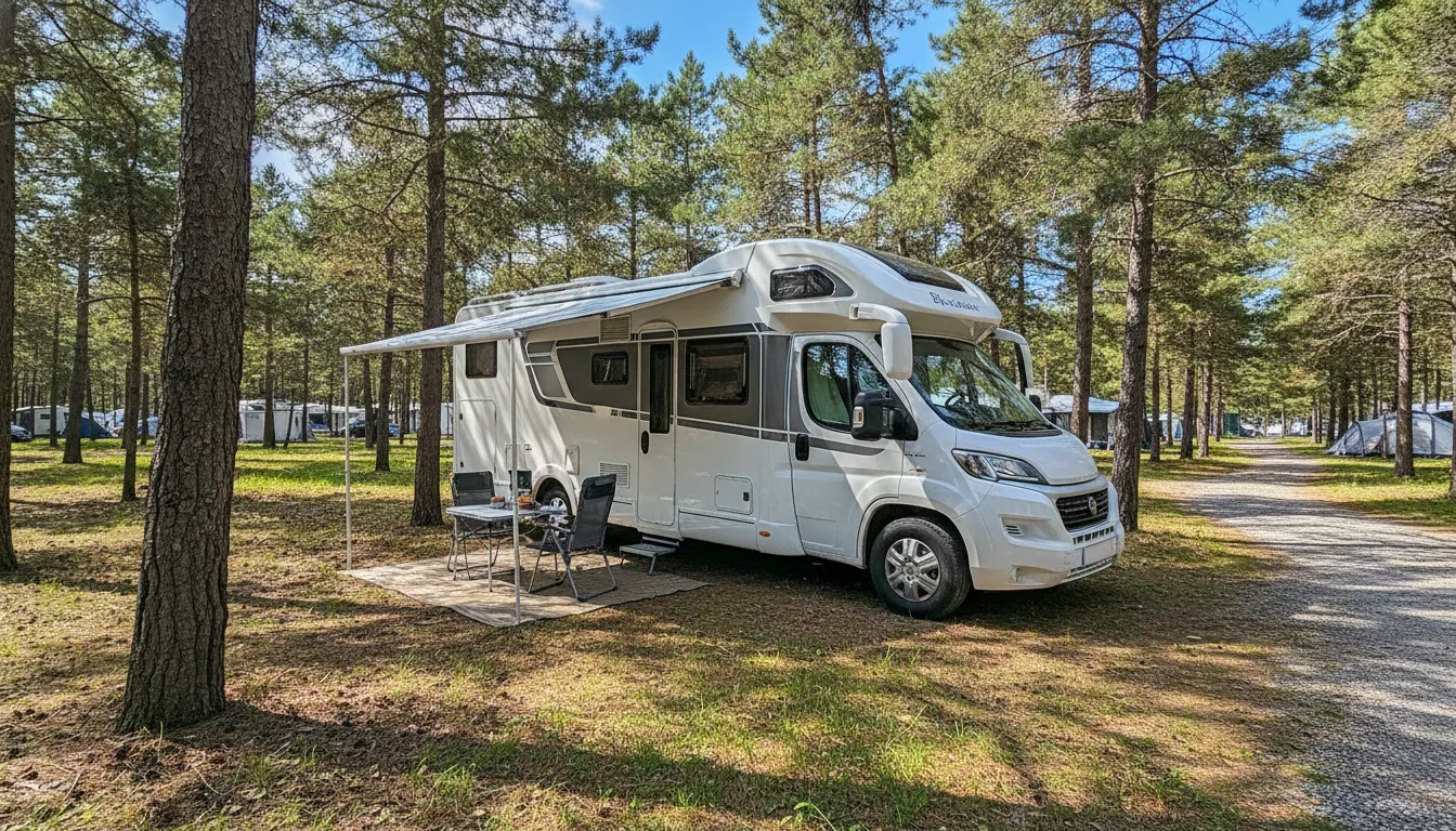 Teilintegriert Wohnmobil, Symbolbild · KI-generiert