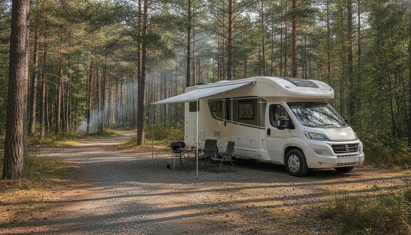 Teilintegriert Wohnmobil, Symbolbild · KI-generiert